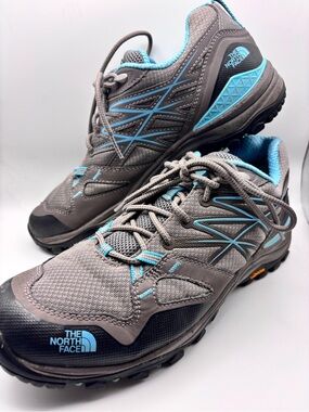 The North Face Women's Gray and Light Teal Trail Runners Size 11